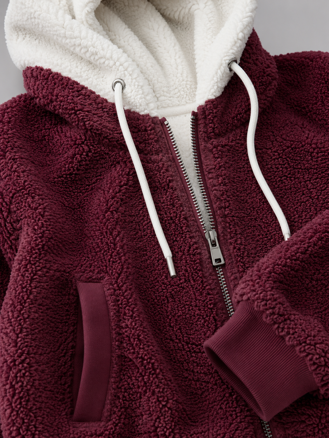Veste polaire femme à capuche zippée