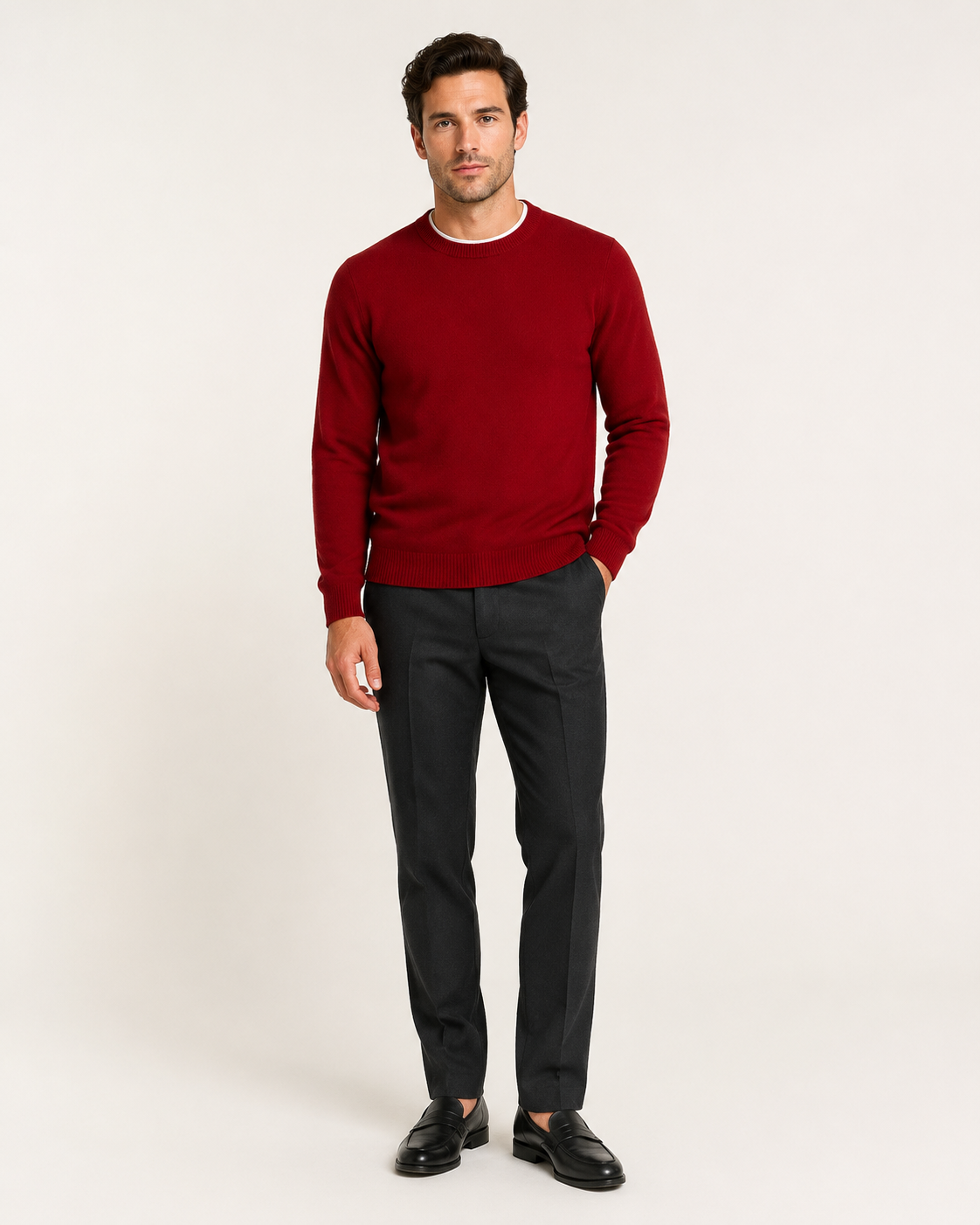 Pull homme col rond