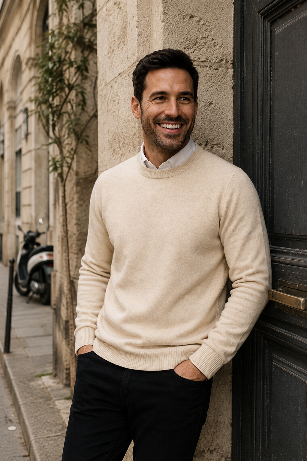 Pull homme col rond